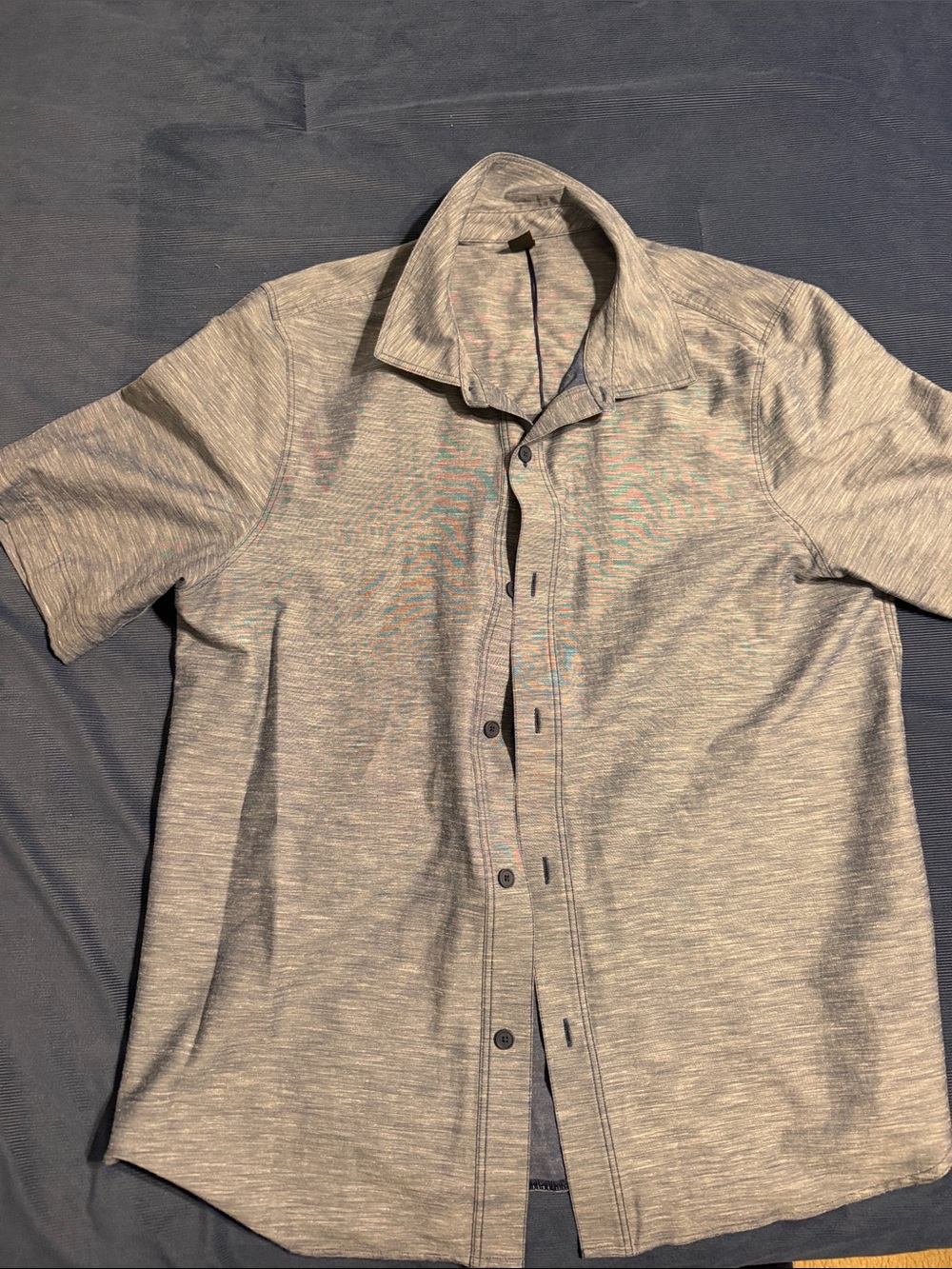 Lululemon blue short sleeve classic fit. Like new.